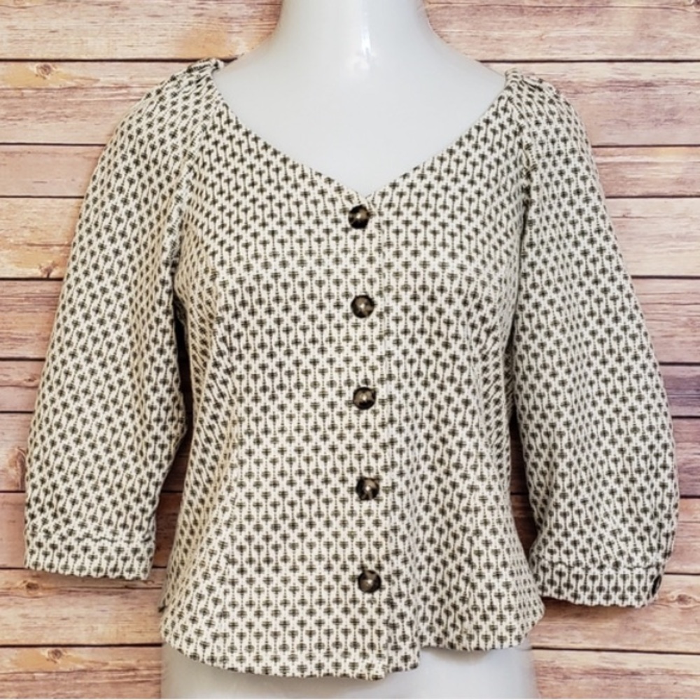 Ett Twa Anthropologie Button Down Top